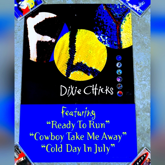 Vintage 1999 Dixie Chicks Fly Music Store Promo Double Sided Poster - Picture 2 of 7